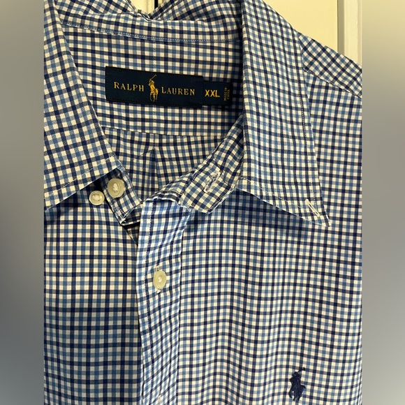 Men’s Ralph Lauren XXL small checkered button down dress shirt. - Picture 5 of 7
